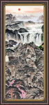 竖幅山水 
