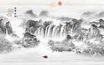 水墨新中式国画中国画 