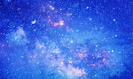 蓝色宇宙星空背景墙