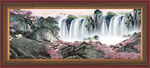 招财山水画 