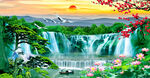聚财山水画