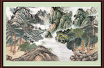 巨幅山水画 