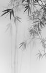 竖幅水墨竹子