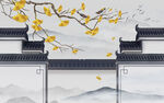 中式微派建筑背景