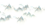 新中式烟雾高山