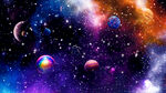 彩色宇宙星空背景墙