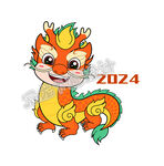 卡通小龙2024矢量素材