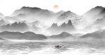 意境水墨山水画