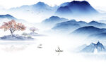 现代 新传中式山水 Tif分层