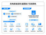 新能源汽车充电矢量图标