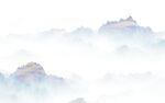 新中式石纹山水背景