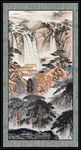 瀑布国画