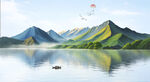 青绿山水画