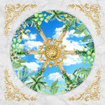 绿色花纹天空吊顶