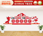 红色物业文化墙