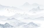 中式山水背景墙