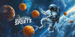 宇航员宇宙篮球系列广告展板壁画