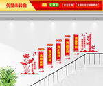 创建清廉学校楼梯文化墙