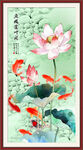 荷花鲤鱼图
