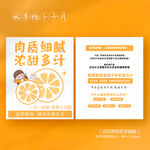 橙子脐橙水果售后使用说明卡片