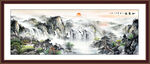 客厅国画山水图