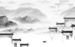大气 中式灰色山水 TiF分层