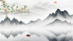 新中式山水背景墙