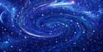 蓝色旋涡宇宙星空背景墙