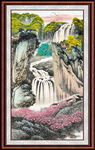 竖幅山水画