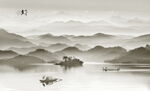 中国风水墨山水画
