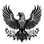 雄鹰图腾矢量雕刻素材剪影元素