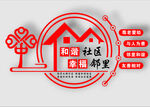和谐社区宣传口号文化墙
