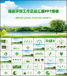 绿色环保工作总结汇报PPT模板