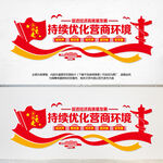 持续优化营商环境文化墙