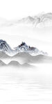 新中式水墨山水玄关背景