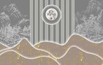 新中式背景墙  