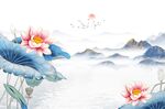中式荷花