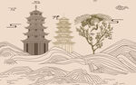 新中式背景墙 