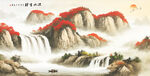 山水国画山水