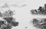 大气 淡雅灰色山水 TiF分层