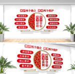 四个意识四个自信党建文化墙