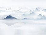 新中式石纹水墨山水
