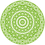 圆形绿色花纹
