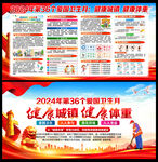 2024年全国爱国卫生月展板