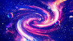 绚丽旋涡星空背景