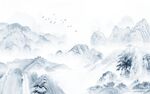 高山流水背景墙