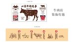 牛肉火锅软膜灯箱一头牛文化壁画