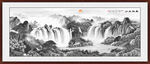 山水水墨山水画