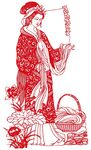 西施浣纱剪纸