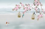 手绘花鸟